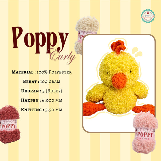 KATALOG - Benang Rajut Knitting Poppy Curly / Crochet Knitting Yarn