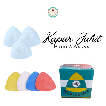 ANEKA - [1 BOX / 10PCS] Kapur Jahit Putih / Tailor's Chalk for Sewing