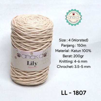 KATALOG - Benang Rajut Lily / Lili / Tambang / Macrame Cotton Rope Yarn