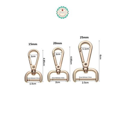 ANEKA - [2PCS] Kait Tas Lobster Buckle / Clasp Carabiner Snap Hook DIY Keychain / Bag Hardware Part Accessories