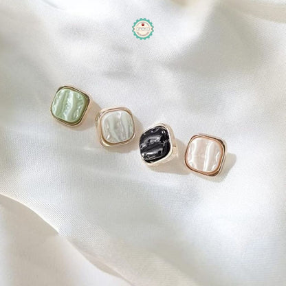 ANEKA - [5PCS] Kancing Baju Motif Marble Mewah / Tiny Button 10mm Premium