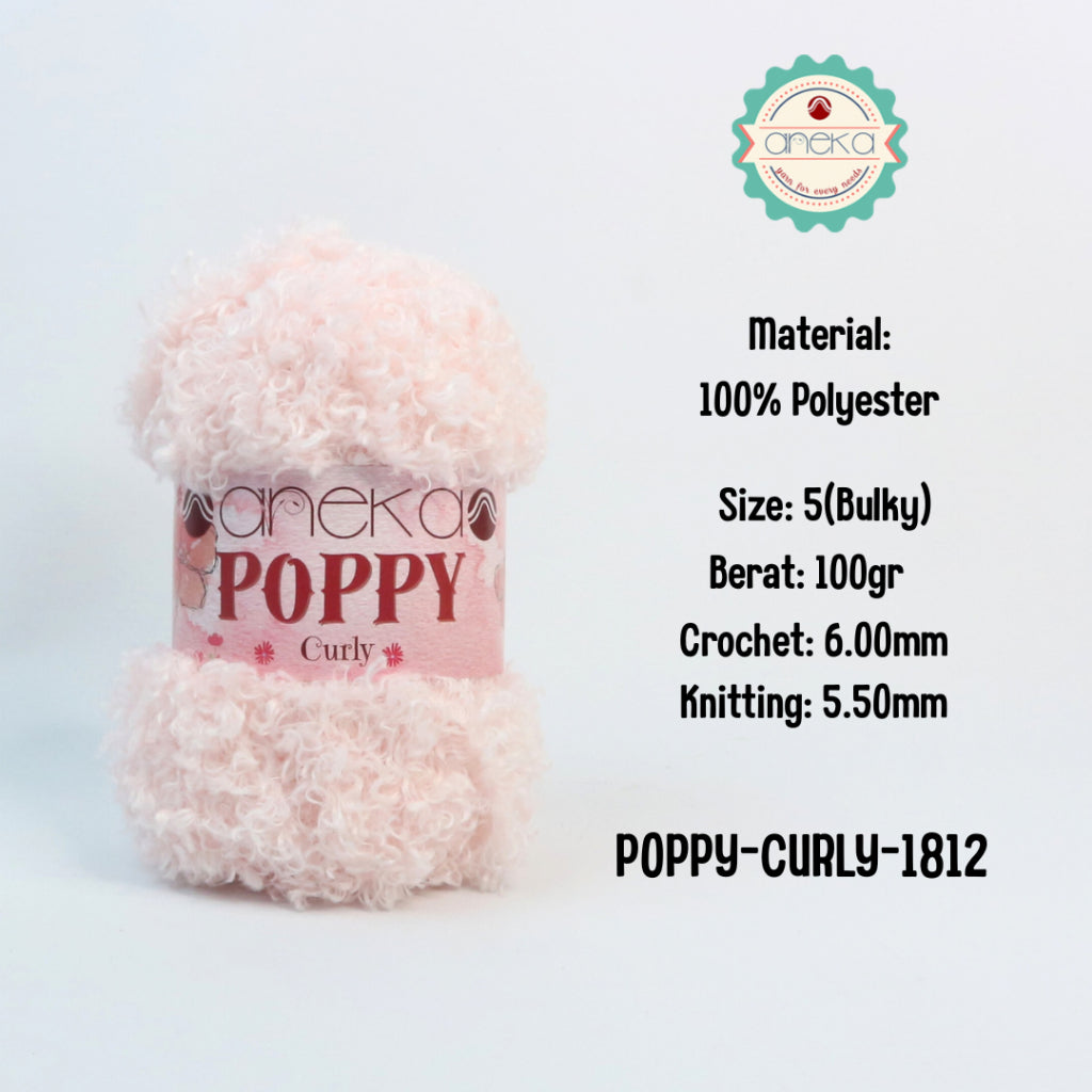 KATALOG - Benang Rajut Knitting Poppy Curly / Crochet Knitting Yarn