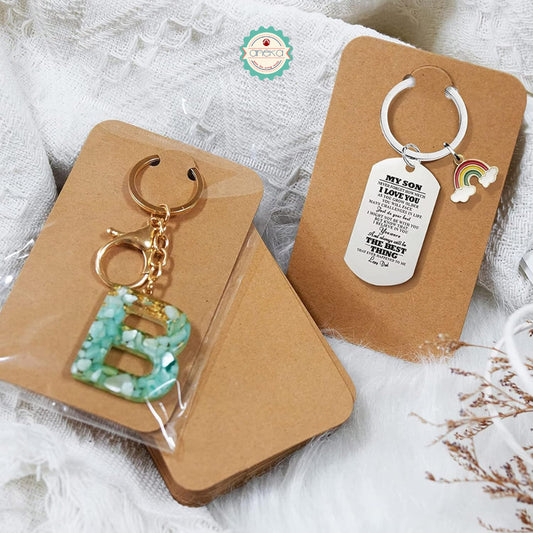 ANEKA - [10PCS] Kartu Papan Gantungan Kunci / Souvenir / Keychain Jewelry Cardboard