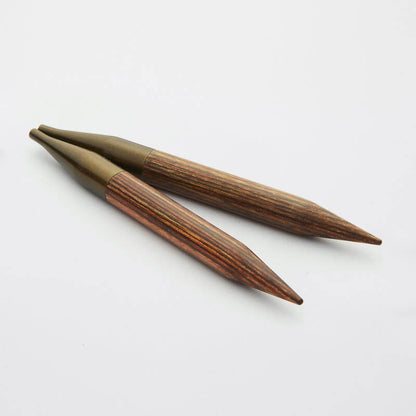 KnitPro Ginger - Alat / Jarum Rajut Special Interchangeable Tinted Brown Wood Needles