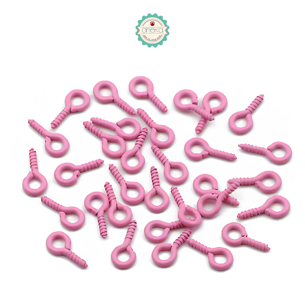KATALOG - [100 PCS] Paku Ulir Warna / / Pin Mata / Sekrup Kecil Berulir / Screw Eye Hook