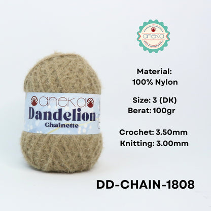 KATALOG - Benang Rajut Knitting Dandelion Chainette / Crochet Yarn Nylon / Nilon