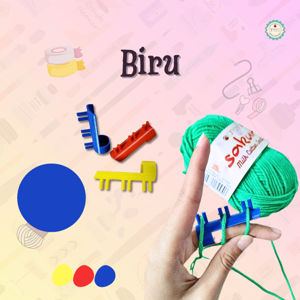 ANEKA - 3D Print Peralatan Rajut Ring Thimble 3 Kait / Crafting Tools DIY