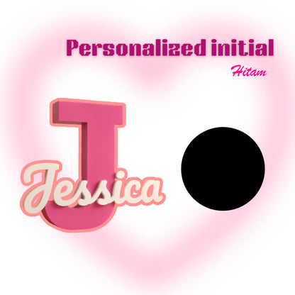 ANEKA - [PRE-ORDER] 3D Print Custom Hiasan Nama / Personalized Initial / Accessories Kamar Meja Lucu