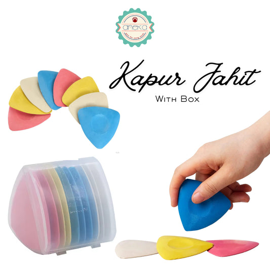 ANEKA - Kapur Jahit Segitiga / Penanda Jalur Jahit Kain Baju / Triangle Tailors Chalk Sewing Fabric