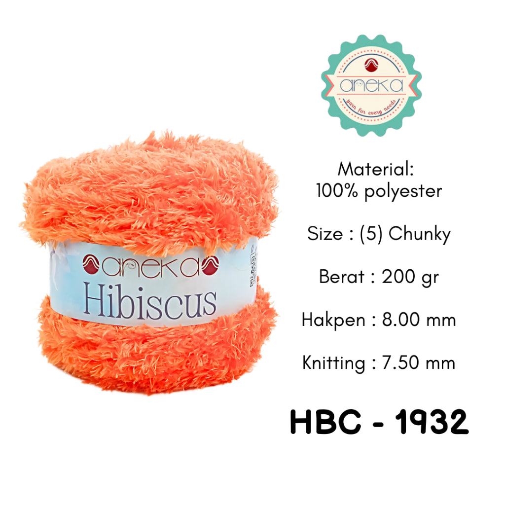 KATALOG - Benang Rajut Hibiscus / Eyelash Coral Mink Feather Crochet Knitting Yarn