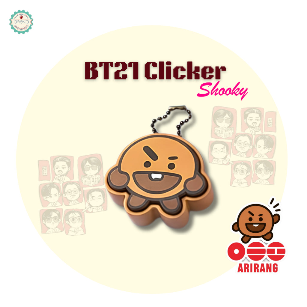 3D PRINT - BTS Fidget Clicker Karakter / Gantungan Kunci Arirang / Special Edition Character BT21 / Keychain / Photo Card Holder /