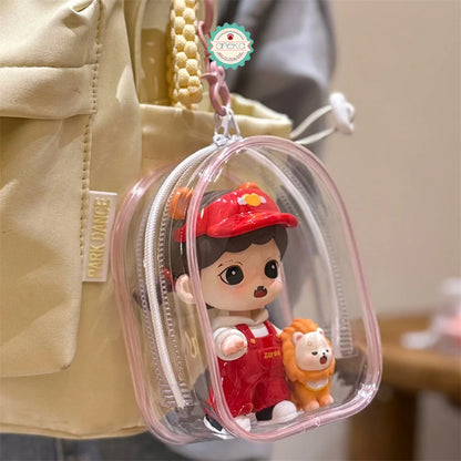 KATALOG - Pouch Transparent PVC with Hook / Tas Boneka Bening Transparant Serbaguna