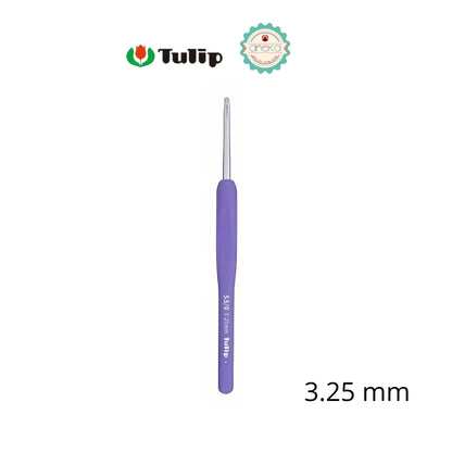 TULIP - [PCS] Alat Rajut Hakpen Etimo Murasaki /  Lavender Crochet Hook with Cushion Grip