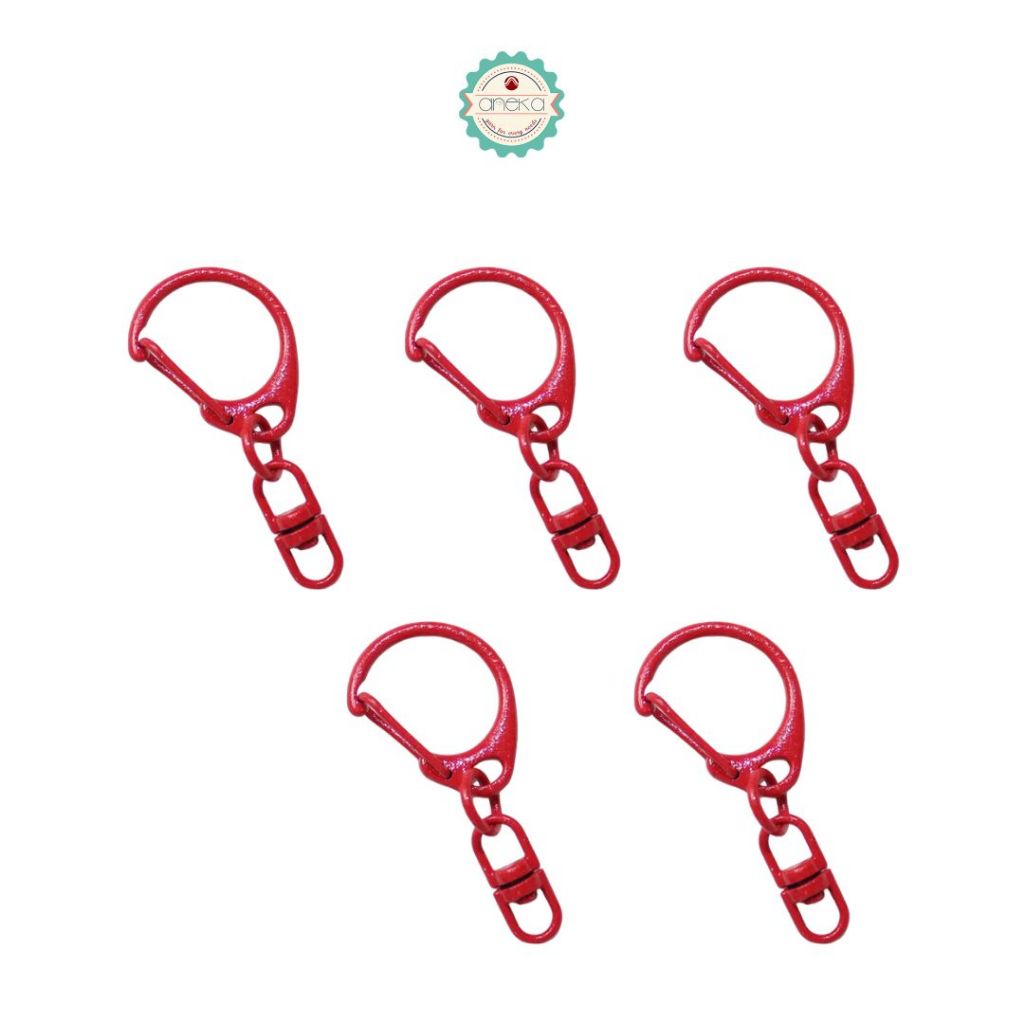 ANEKA - [5PCS] Kait Carabiner Bentuk C / Clasp Buckle Keychain Hook Premium