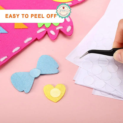 ANEKA - [100 PCS / 1 LEMBAR] Perekat Bulat Bening Serbaguna / Double Tape Sided Stickers Removable Round / Self-Adhesive Clear Dots Cushion Protective Pads