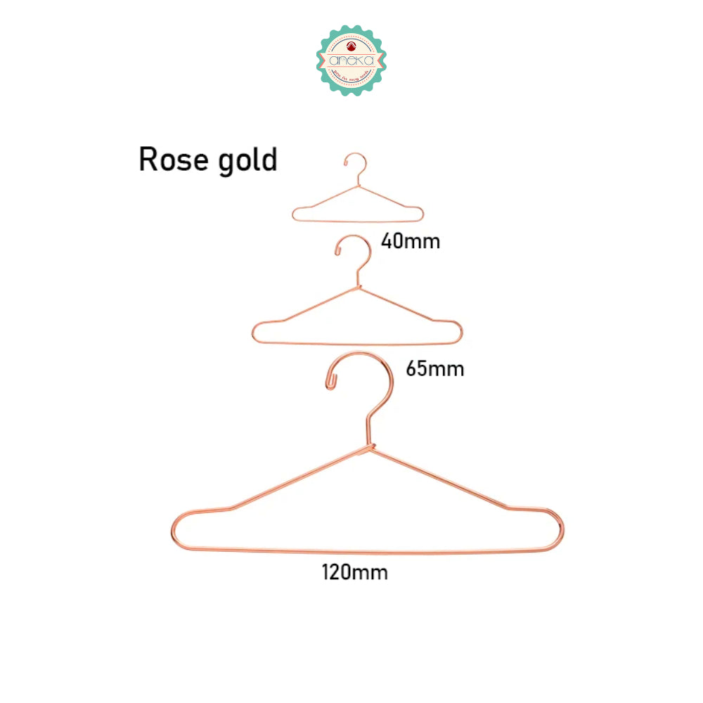 KATALOG - [10 PCS] Hanger Gantungan Mini Baju Boneka / Cute Doll Rack Metal Mini Hanger For Dolls Accessories / Wardrobe for  Clothes
