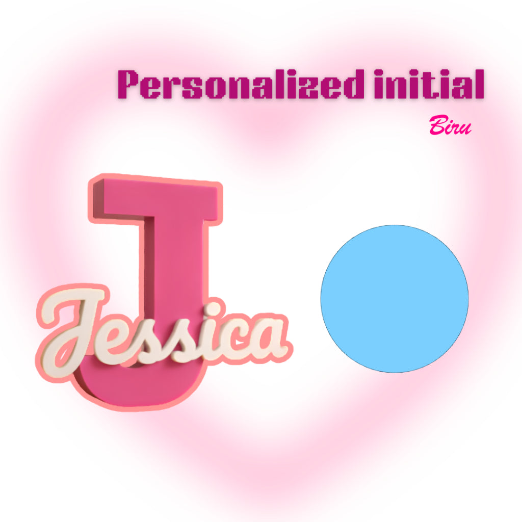ANEKA - [PRE-ORDER] 3D Print Custom Hiasan Nama / Personalized Initial / Accessories Kamar Meja Lucu