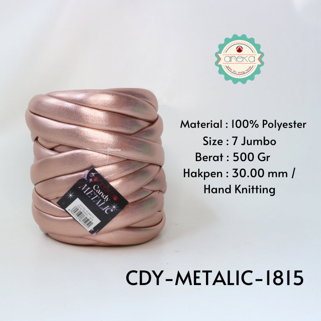 KATALOG - Benang Rajut Candy Metalik / Chunky Metalic Yarn Crochet Knitting Yarn