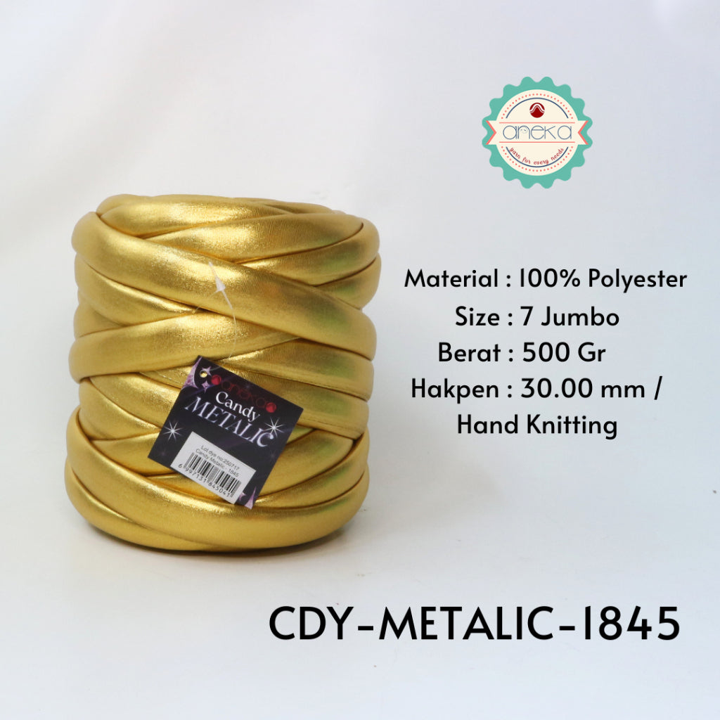 KATALOG - Benang Rajut Candy Metalik / Chunky Metalic Yarn Crochet Knitting Yarn