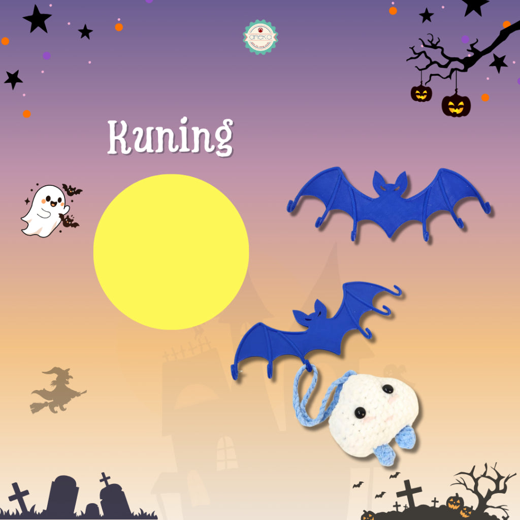 ANEKA  - [PRE-ORDER] 3D Print Bat Hook / Gantungan Kunci / Kait Special Halloween / DIY Alat Perlengkapan Rajut / Printing Dimensi Aksesoris