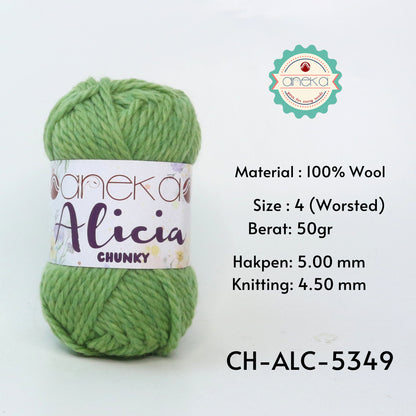 KATALOG - Benang Rajut Alicia Chunky / Wool / Wol Crochet Knitting Yarn