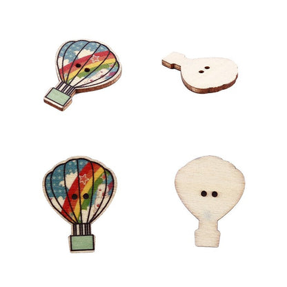 Wooden Buttons Colorful Series 2 - PCS
