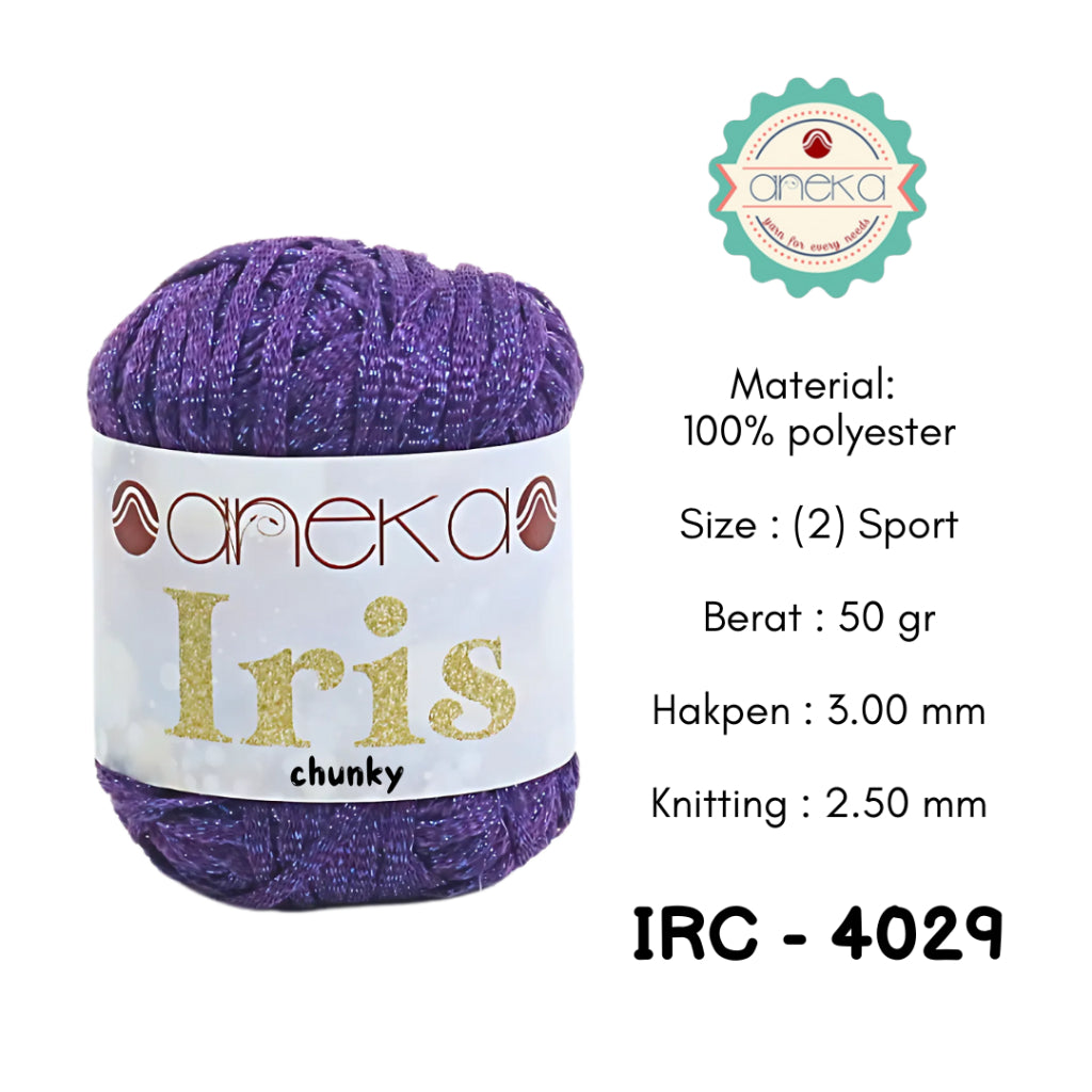 KATALOG - Benang Rajut Iris Chunky / Glitter Yarn Crochet Knitting