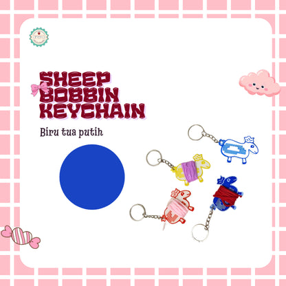 ANEKA - [PRE-ORDER] 3D Print Gantungan Kunci Alat Penggulung Benang Bentuk Domba / Sheep Bobbin Card Keychain