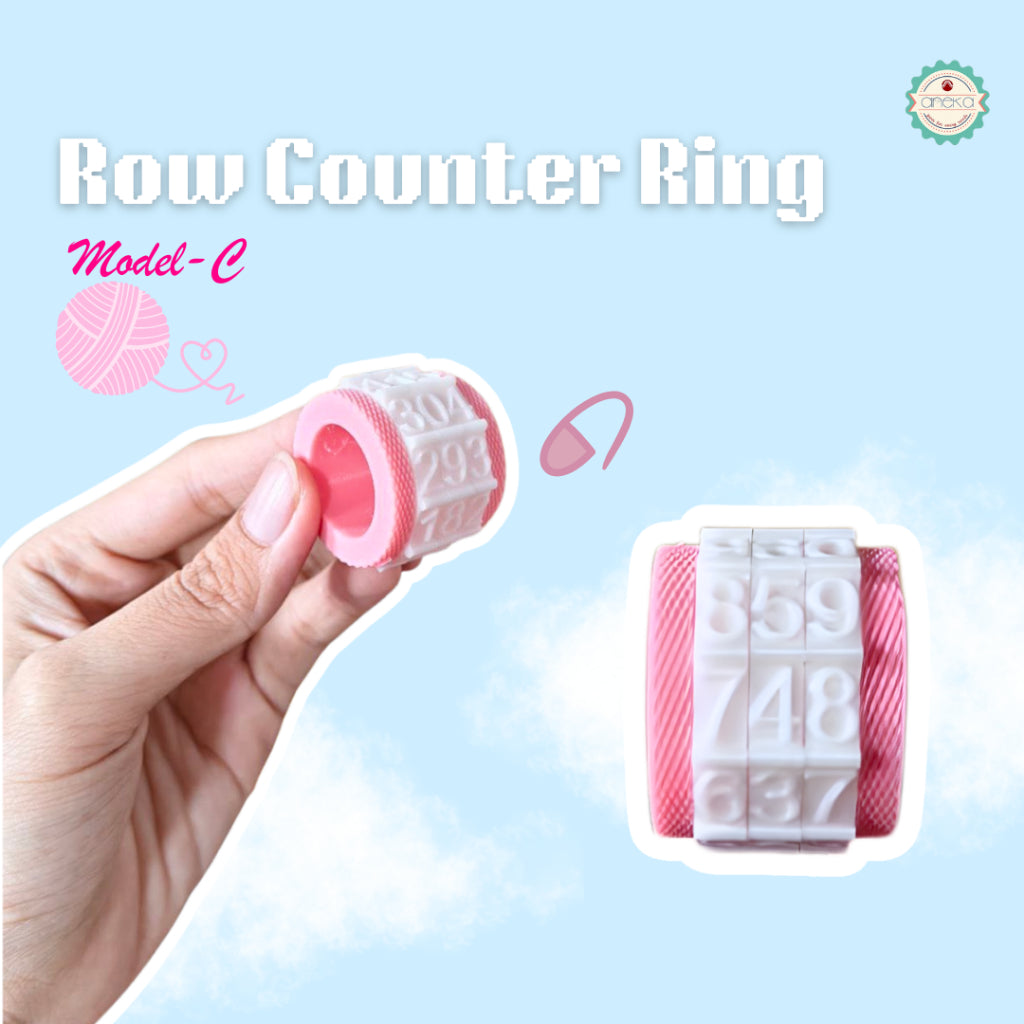 ANEKA -  3D Print Peralatan Rajut Row Counter Pastel