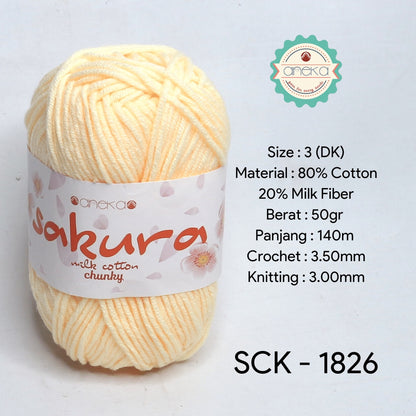 KATALOG - Benang Rajut Katun Susu Sakura Milk Cotton Chunky PART 1