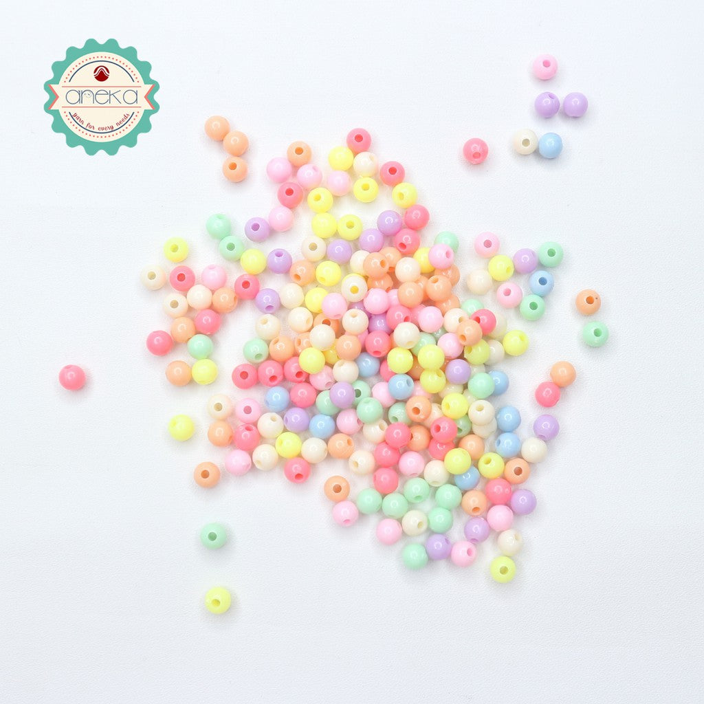 Mute Beads / DIY Craft Milk Pastel Motes - 20 GRAM