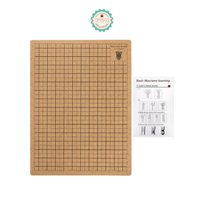 ANEKA - Papan Kerajinan Makrame Tali Menali / Macrame Board DIY Pins Kit / Knotting String / Double Sided Grid Board for Braiding