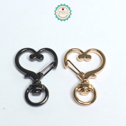 ANEKA - Kait Tas Bentuk Hati / Bintang / Hook Keychain Love Star Premium / Gantungan Kunci