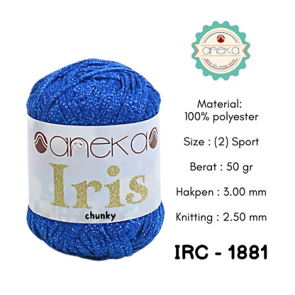 KATALOG - Benang Rajut Iris Chunky / Glitter Yarn Crochet Knitting