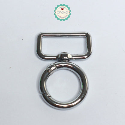 ANEKA - [2PCS] Kait Tas Buka Tutup Hitam / Silver / Emas