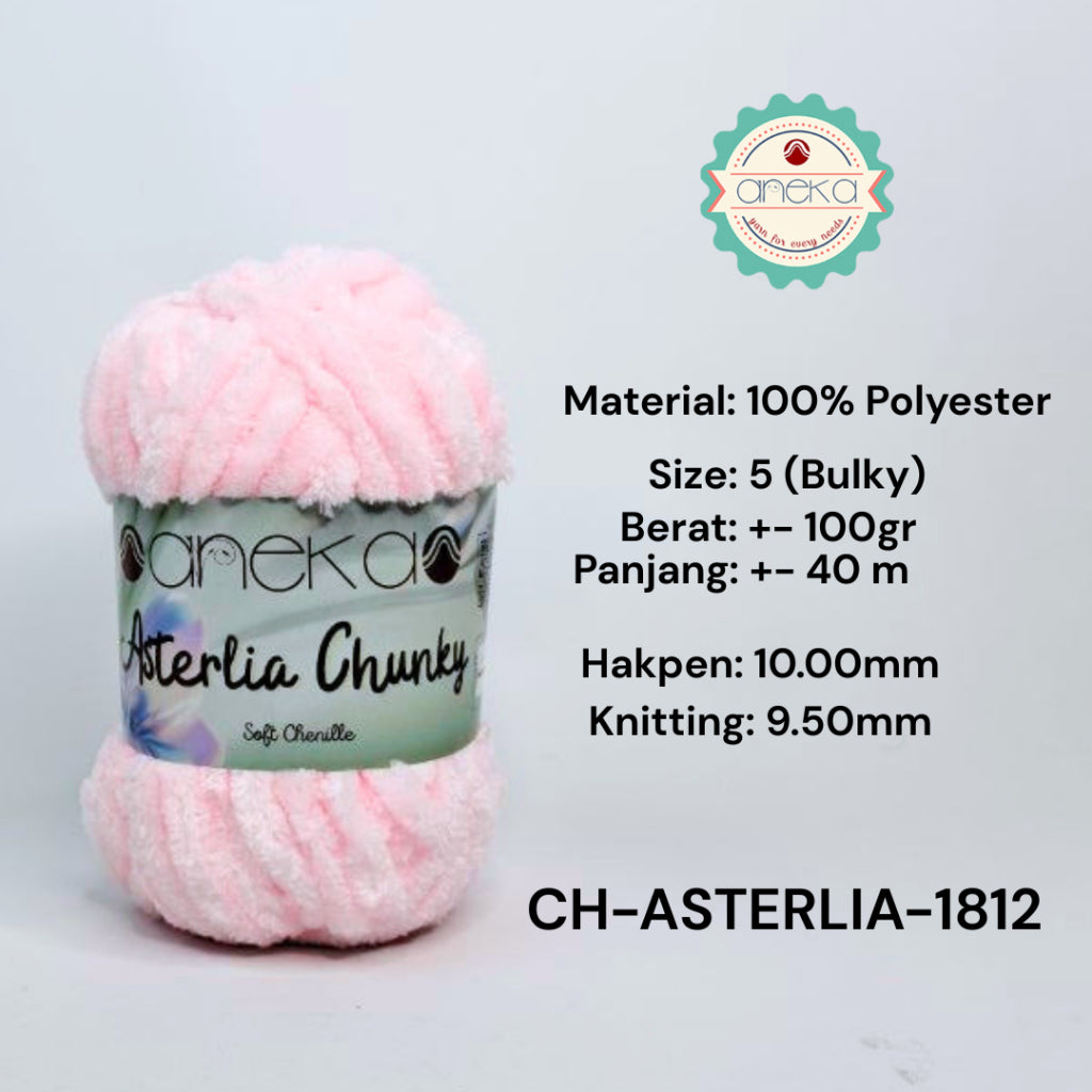 KATALOG - Benang Rajut Asterlia Chunky / Soft Chenille / Crochet Knitting Yarn