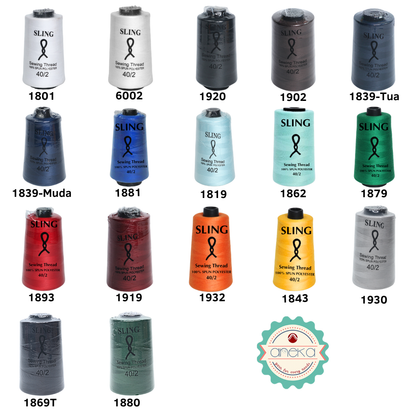 Sling Sewing Thread 5000 Yards 40/2 Spun Polyester Retail Unit