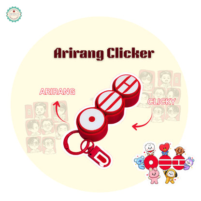 3D PRINT - BTS Fidget Clicker Karakter / Gantungan Kunci Arirang / Special Edition Character BT21 / Keychain / Photo Card Holder /