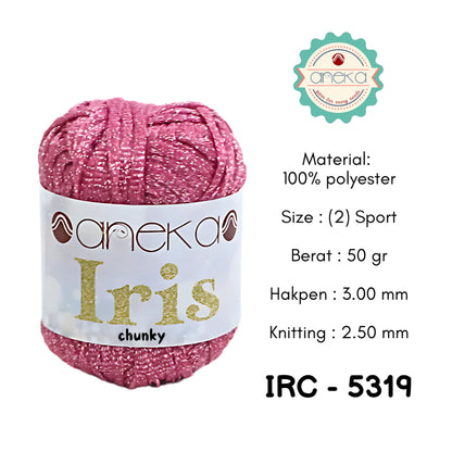 KATALOG - Benang Rajut Iris Chunky / Glitter Yarn Crochet Knitting