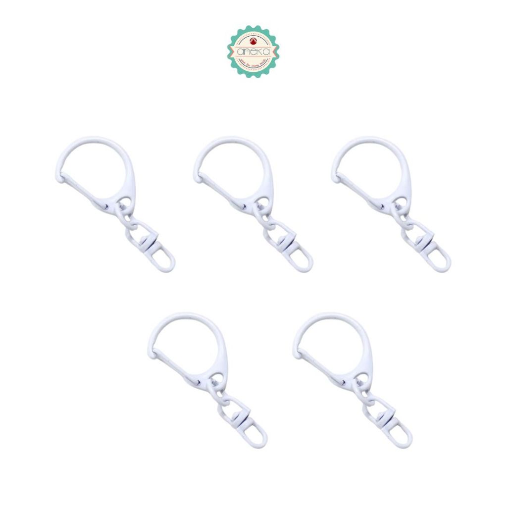 ANEKA - [5PCS] Kait Carabiner Bentuk C / Clasp Buckle Keychain Hook Premium