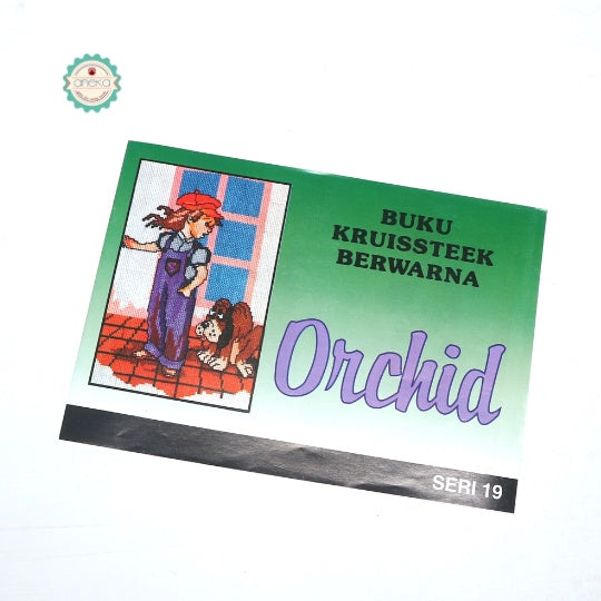 BUKU KRISTIK/CROSS STITCH ORCHID KRUISSTEEK BERWARNA