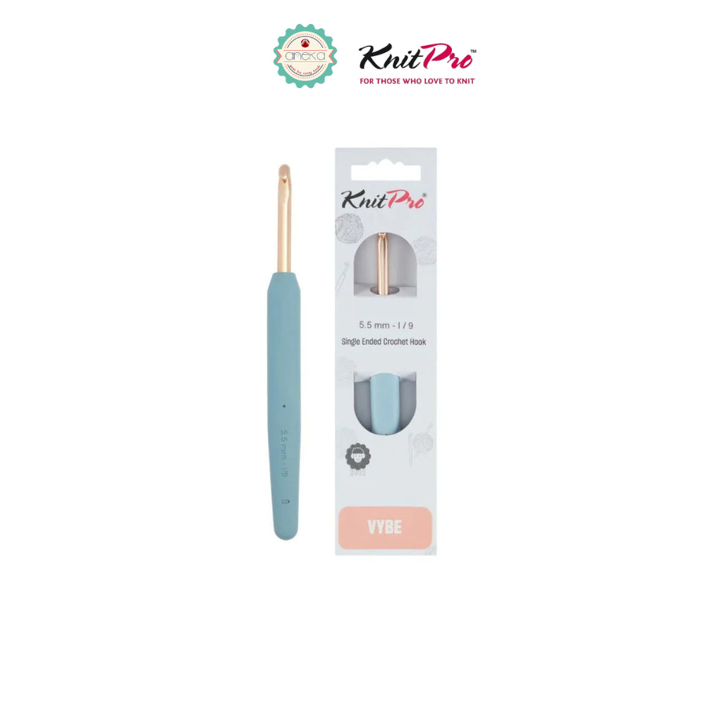 KNITPRO - Vybe Single Ended Crochet Hooks / Alat Rajut Hakpen