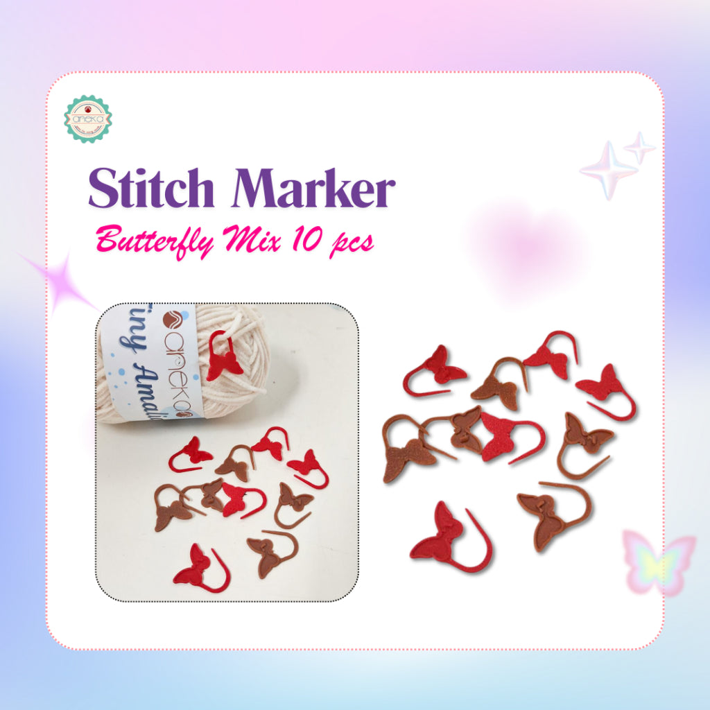 ANEKA - 3D Print Stitch Marker Flower Series / Penanda Rajut Motif Bunga Lucu