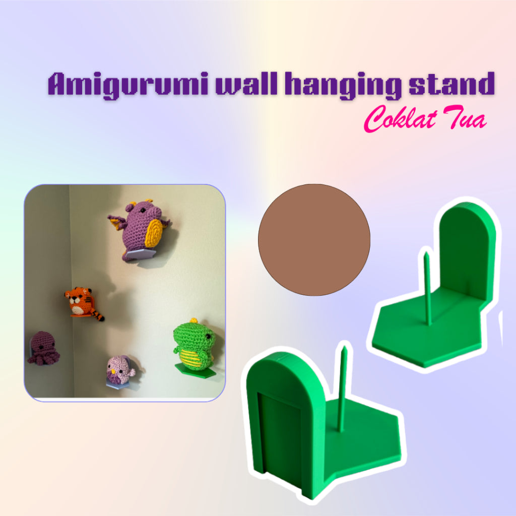 ANEKA - 3D Print Amigurumi Wall Hanging Stand / Penyangga Boneka Rajut / Hiasan Tembok