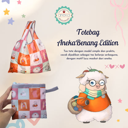 ANEKA - Totebag Serbaguna / Simple Foldable / Tas belanja lipat / Tas Benang Merchandise