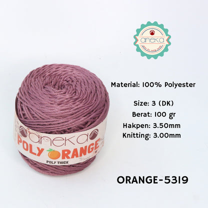 KATALOG - Benang Rajut Poly Orange / PolyThick / Polyester Crochet Knitting Yarn