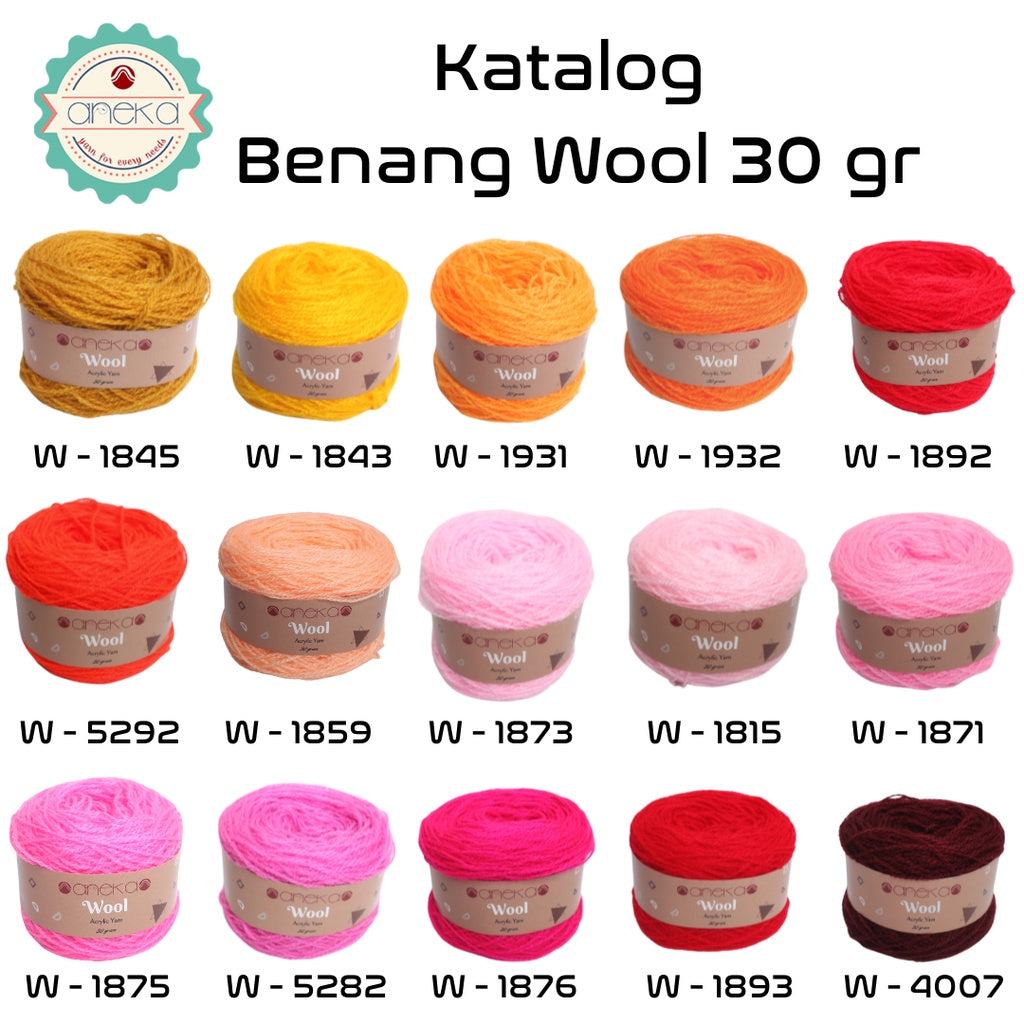 KATALOG - Benang Rajut Wool / Wol / Siet Yarn 30 dan 50 gram - 3