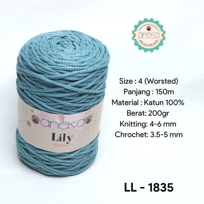 KATALOG - Benang Rajut Lily / Lili / Tambang / Macrame Cotton Rope Yarn