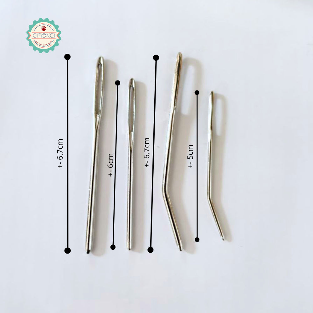 ANEKA - Jarum Tapestry / Sulam Embroiderry / Ujung Bengkok Lurus Tumpul  / Bent Tip Steel Needles