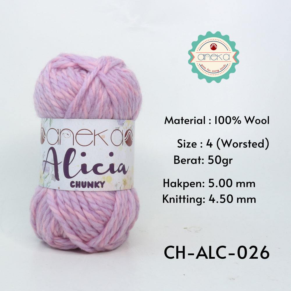 KATALOG - Benang Rajut Alicia Chunky / Wool / Wol Crochet Knitting Yarn